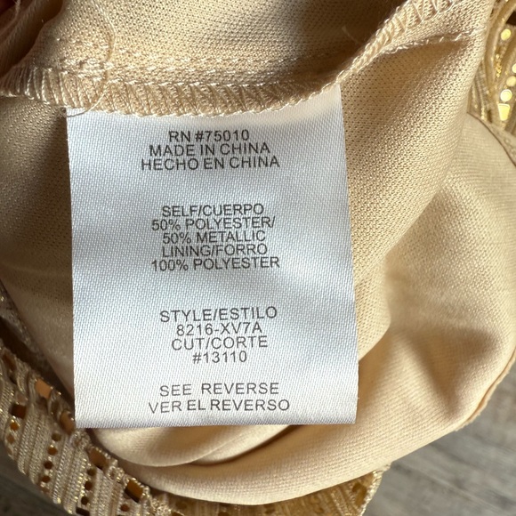 City Triangles style 8216-XV7A jumpsuit. Sequins, glittery gold design. Size 11 - Picture 14 of 14